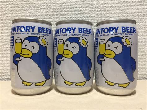 【飲用不可】 パピプペンギンズ サントリーCANビール ペンギン缶200ml 3本 1980年代当時物 松田聖子/SWEET MEMORIES