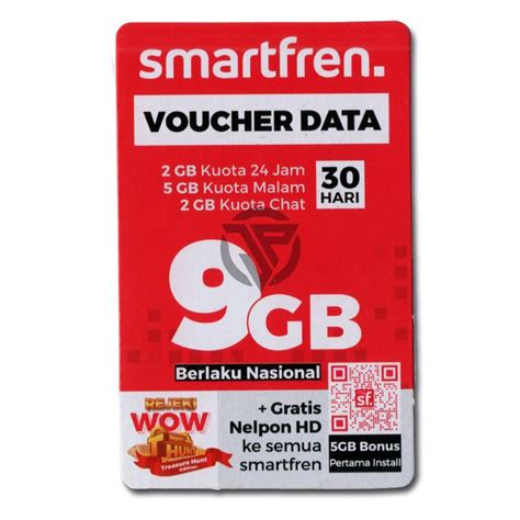 Jual Voucher Smartfren 9GB 30Hari Nasional Shopee Indonesia