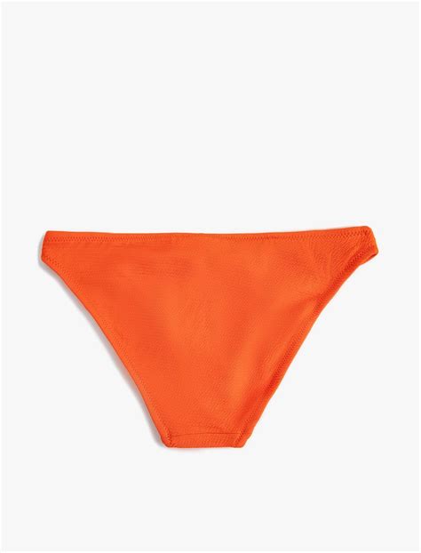 Turuncu Kad N Dokulu Bikini Alt Normal Bel Sak Mm Koton