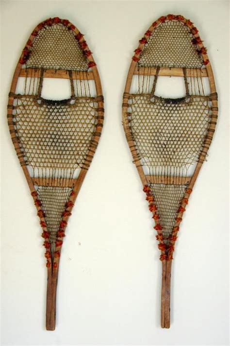 Antique Native American Indian Pom Pom Snowshoes Vintagewinter
