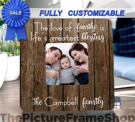 Personalized Family Frame Personalised Home Decor Dad Gift Mom Gift the Love of A Family Photo ...