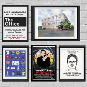 The Office Threat Level Midnight Original Movie Poster Art Etsy