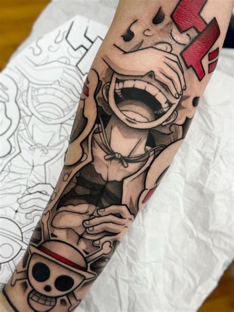 Gear 5 luffy tattoo | One piece tattoos, Anime tattoos, Anime tattos