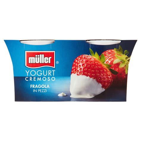 YOGURT CREMOSO ALLA FRAGOLA MULLER 125 G X 2 Tigros