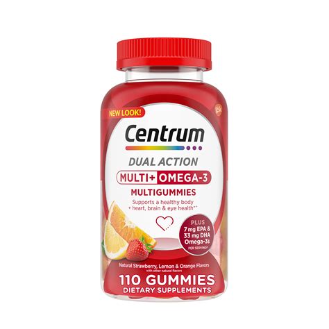 Buy Centrum Multigummies Multi Omega 3 Dual Action Adult Multi Multi Multimineral Omega 3