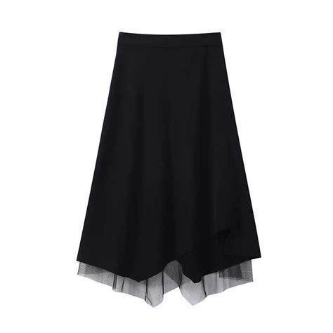 Irregular Plaid Skirt Women High Waist Long Skirt Rktrader