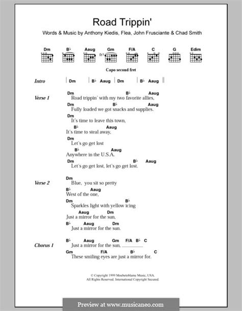 Road Trippin Red Hot Chili Peppers By Flea A Kiedis C Smith J Frusciante On Musicaneo