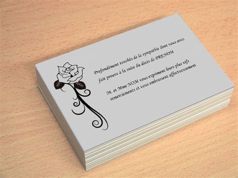 carte remerciement deces deuil modele gratuit