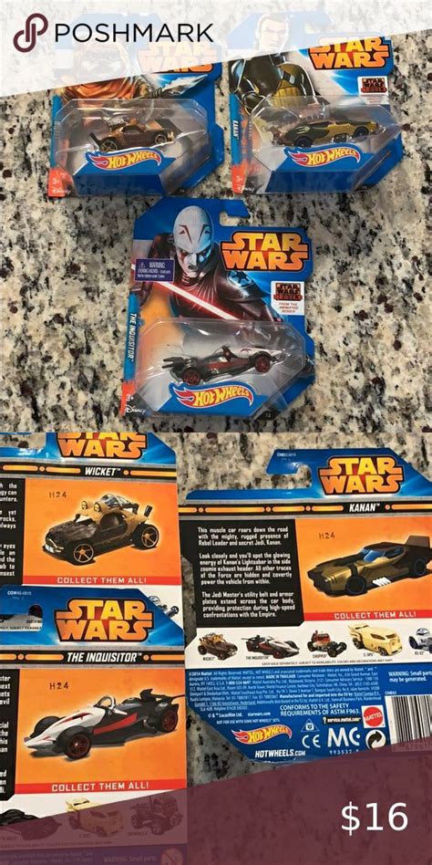 Star Wars Hot Wheels Set Of 3 New Star Wars Rebels Star Wars Stars