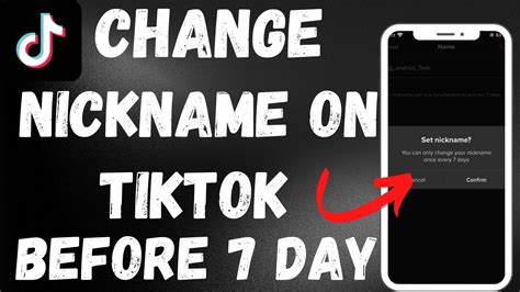 Change Nickname Before 7 Days In TikTok 2023 How To Change TikTok