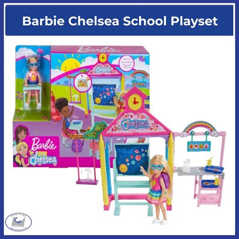 Barbie Club Chelsea Doll And School Playset 6 Inch Blonde With Accessories Original Mattel