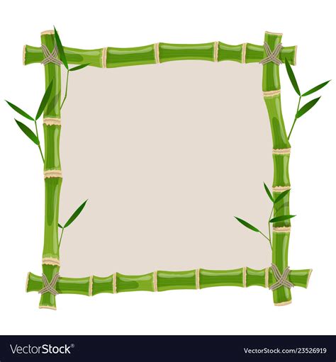 Green Bamboo Frame Royalty Free Vector Image Vectorstock