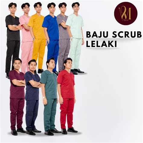 SCRUB LELAKI 1 SET COMB COTTON VM APPARELS - TikTok Shop Malaysia