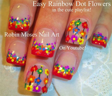 Nail Art By Robin Moses Rainbow Nails Rainbow Nail Design Rainbow