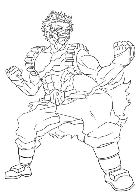 Eijiro Kirishima Coloring Pages Printable For Free Download