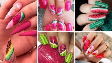 Awesome Watermelon Nail Design For This Summer