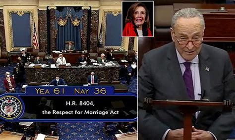 BREAKING NEWS Senate PASSES Vote To Make Same Sex Marriage Federal Law Daily Mail Online