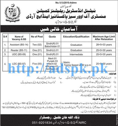 New Career Jobs National Industrial Relations Commission Ministry Of