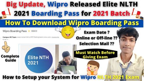 Big Update Wipro Released Elite Nlth Boarding Pass For Batch