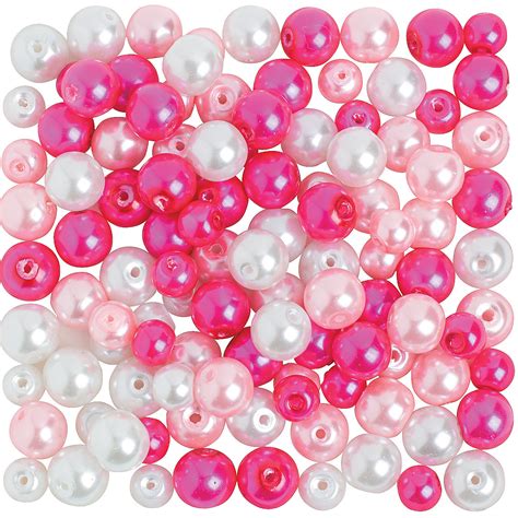 Pink And White Pearl Bead Assortment 6mm 8mm Oriental Trading