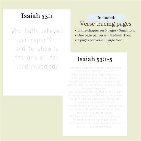 Isaiah 53 Scripture Memory Bundle, KJV Printable (digital Download) - Etsy