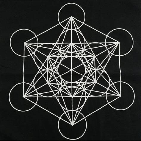 Crystal Grid Metatron Black Or White Metatrons Cube Sacred Geometry