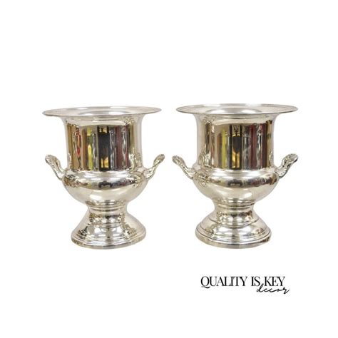 Vintage Oneida Silver Plated Trophy Cup Champagne Chiller Ice Etsy