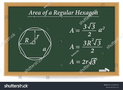 Area Regular Hexagon Chalkboard School Vector Stock Vector (Royalty Free) 2252885931 | Shutterstock