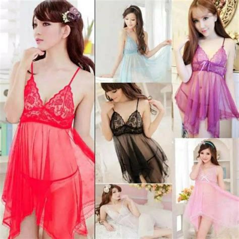 Jual Lingerie Sexy V Neck Model Renda Serat Mesh Eksotis G String Bra Set Dres Shopee Indonesia