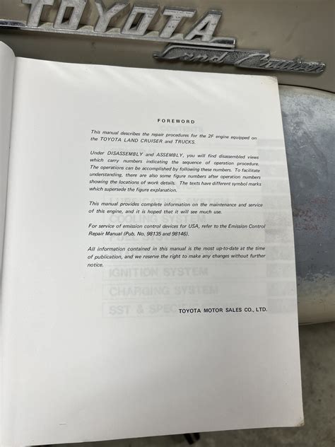 SOLD - 2F Engine Repair Manual | IH8MUD Forum