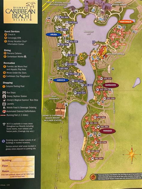 Caribbean Beach Resort Map