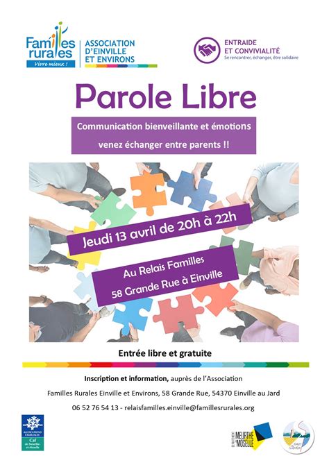 Atelier « Parole Libre Sur La Communication Bienveillante Et Les