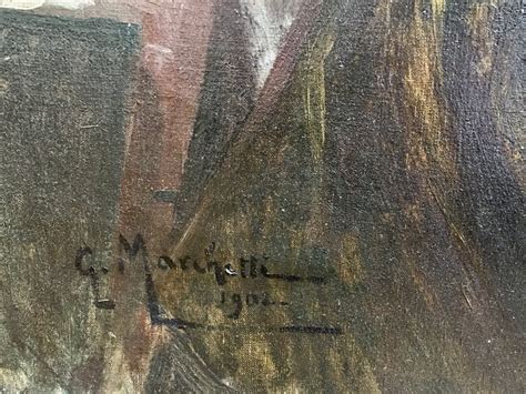 Proantic Ludovico Marchetti Naked Woman In The Workshop Large Oil On