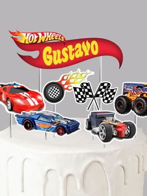 Topper De Bolo Hot Wheels Compre Produtos Personalizados No Elo7
