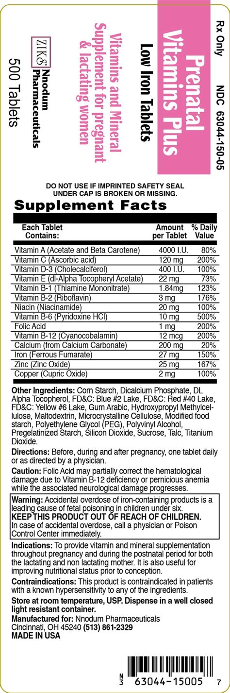 Prenatal Vitamins Plus Vitamin A Vitamin C Vitamin D 3 Vitamin E