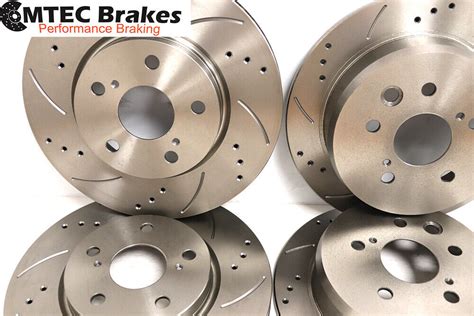 Ford Focus St Front Rear Drilled Grooved Brake Discs Plus Mtec