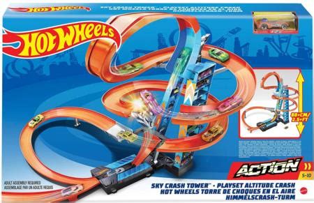 Mattel Hot Wheels Gjm Sky Crash Tower Track Set With Motorized Booster Ebay
