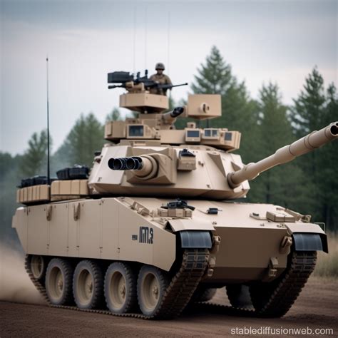 Future M1A3 Abrams Tank with Gray Improved Armor, 30mm Cannon | Stable ...