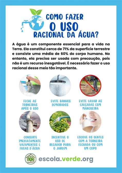 COMO FAZER O USO RACIONAL DA ÁGUA? 💧 – Programa Escola Verde