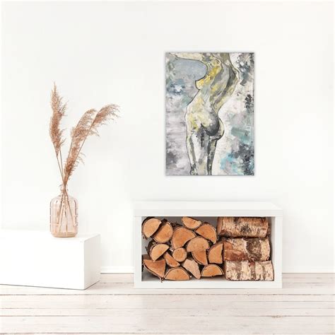 Nude Female Body Painting Original Hand Painted Wall Art Etsy