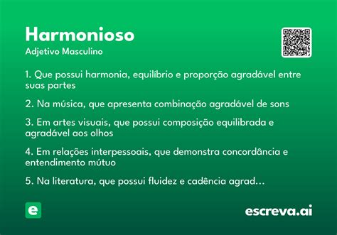 O Que Significa Harmonioso - Harmonioso - Significado e Sinônimo - escreva.ai