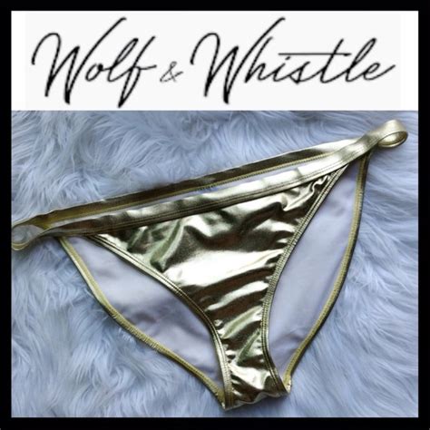 ASOS Swim Nwot Asos Wolfe Whistle Metallic Bikini Bottoms Poshmark