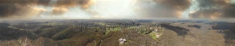 Adelaide Countryside Aerial Panorama From Mount Lofty Conservation Park