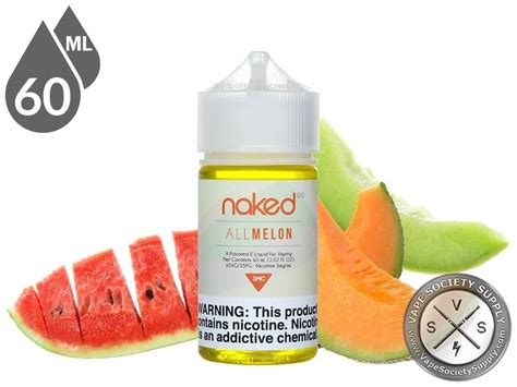 All Melon By Naked 100 E Liquids Melon Trio In A 60ml Bottle