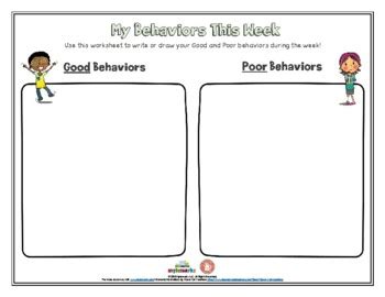 MY BEHAVIORS THIS WEEK Fillable By Mylemarks TPT