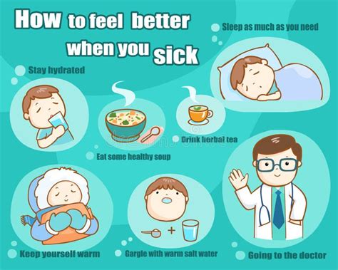 How To Feel Better When You Sick Stock Vector Illustration Of Cold