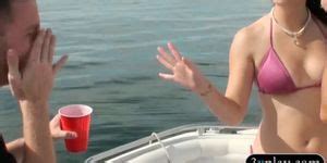 Two Slutty Girls In Bikini Foursome Sex On Speedboat Tnaflix
