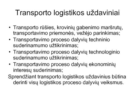 Transportavimas Tema