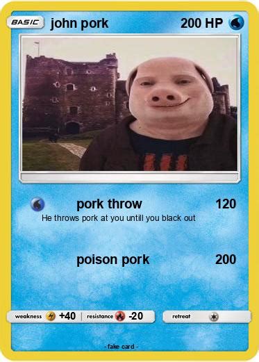 Pokémon John Pork 61 61 Pork Throw My Pokemon Card