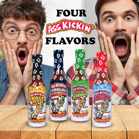 Ass Kickin Hot Sauce 4 Pack Gift Set Ass Kickin